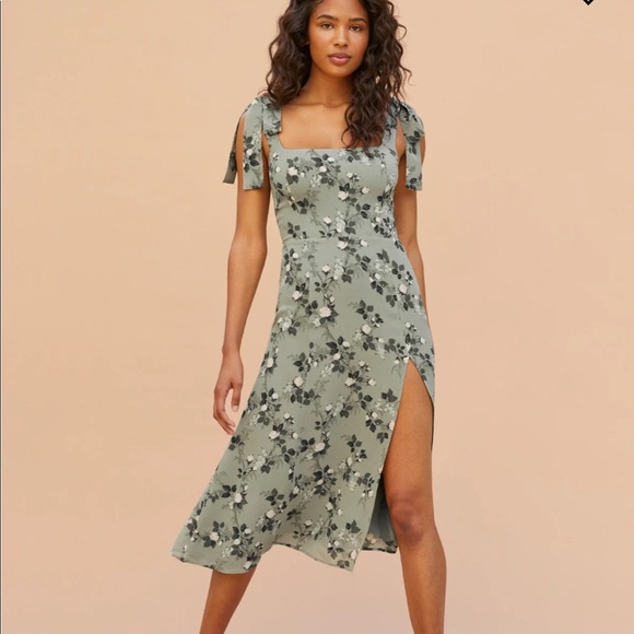 Reformation Twilight Dress in Verde - Picture 2 of 6